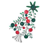 ifundom Broche de Noël étincelante Sapin de Noël délicat épingle légère pour manteau paquet à dos et foulard pour femmes présent d’anniversaire et fêtes hivernales