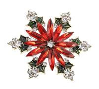 ifundom Broche Flocon de Neige en Alliage avec Pierres Scintillantes Épingle Festive pour Femme Accessoire Élégant pour Pull et Robe pour Noël et Fêtes d'Hiver