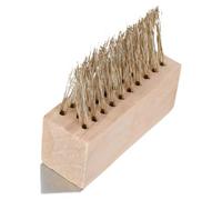 ifundom Brosse de Jardin Brosse de Nettoyage de Pavés en Bois, Fil D’Acier Cuivré, Désherbeur Manuel, pour Joints de Pavés et Patios, Retire la Mousse Tenace, Remplacement des Balais