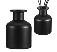 ifundom Cereria Molla Bouteille Diffuseur Parfum en Verre 150ml Noir, Flacon Diffuseur Élégant 2pcs pour Aromathérapie et Mariage, DIY Remplacement Présent