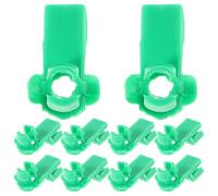 ifundom Clips de Fixation et Remplacement Pratique pour Accessoires de Véhicule 10 Pièces en Plastique Vert, Conception Polyvalente pour Tringles de Serrure de Porte de Voiture