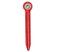 ifundom Compas à Dessin Portable en Alliage D'aluminium Rouge, Règle à Trous pour Travail Bois, Outil de Traçage Circulaire Mini, Calibre de Marquage Précis pour Menuiserie et Dessin