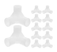 ifundom Connecteur de Cadre en Plastique Blanc 3 Voies 12 Pièces Compatible Multi-usages Démontage Rapide, Diamètre Intérieur 13mm pour Armoire à Vêtements