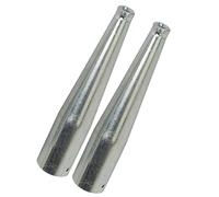ifundom Connecteurs de Poignée en Métal Argenté Remplaçables pour Râteau et Binette, 2 Pièces, Faciles à Transporter, Adaptés aux Outils de Jardinage Manche en Bois