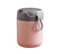ifundom Contenant Isotherme pour Porridge, Tasse Portable Rose en Acier | Couvercle Étanche, Usage Multifonction, Format Repas du Matin, Adapté aux Travailleurs, Finition Plastique