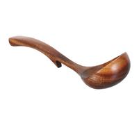 ifundom Cuillère à Soupe en Bois 20 CM Louche de Cuisine avec Manche Long Incurvé et Crochet Courbé pour Cuisiner et Servir Soupes Porridges Usage Quotidien