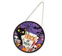 ifundom Décoration Lumineuse Résistante aux Dommages LED pour Halloween de Chat Noir à Suspendre, en Acrylique avec Corde en Chanvre pour Événements Saisonniers et Jardin