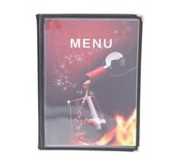 ifundom Dossier de Menus Cuisine A4 en PVC Transparent Noir | Restaurants et Restaurants Occidentaux, Étanche, Gain de Place, Protège Eau, Huile et Taches