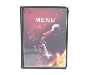 ifundom Dossier de Menus Cuisine A4 en PVC Transparent Noir | Restaurants et Restaurants Occidentaux, Étanche, Gain de Place, Protège Eau, Huile et Taches