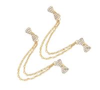 ifundom Lot de 2 Pinces à Col pour Femme en Forme de Nœud Clip de Fixation pour Cardigan et Pull Accessoires Élégants pour Robe et Chemise pour Soirée Mariage et Usage Quotidien