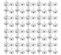 ifundom Lot de 30 Sets de Sets de Ensembles de Contacts à Ressort en Métal Argenté pour Compartiment Batterie AAA, Prévention des Courts-Circuits Perte D'énergie pour Appareils