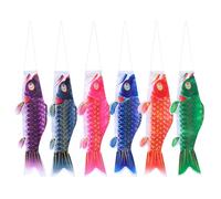 ifundom Lot de 6 Banderoles Carpe Japonaises Motif Poisson Décoration Extérieure pour Festivals et Restaurants