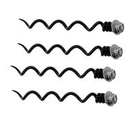 ifundom Ouvre-bouteille en Métal Spirale de Rechange en Métal Noir Kit de 4 Pièces Large Applicabilité pour Vin, Bière et Capsule de Bouteille