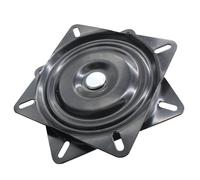 ifundom Pied Pivotant de Chaise en Acier Noir Silencieux et Facile à Installer, Support Rotatif 360 Degrés pour Meubles et Sièges Pivotants, pour Stand D'exposition