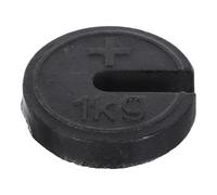 ifundom Poids de Balance en Fer Noir 1kg à Fente pour Équilibre Stable, Compatible Appareils Orthopédiques, Usage Professionnel en Milieu Médical Rétro