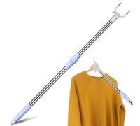 ifundom Pôle de Séchage Télescopique Extensible Alliage Aluminium Robuste pour Vêtements Perche Multifonctionnelle pour Maison Support Stable et Facile à Installer