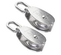 ifundom Poulie à Roulement pour Levage et Traction en Acier Inoxydable 2pcs, Structure Stable et Toucher Doux, Poulie de Porte Coulissante Fixe