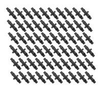 ifundom Raccord de Tuyau D'irrigation 100pcs 4/7mm en Plastique Noir | Connexion Barbelée Droite, pour Tube D'eau et Micro-tubulure, Installation Simple et Maintien Sûr
