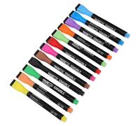 ifundom Set de 12 Marqueurs pour Tableau Blanc Effaçables à Sec Multicolores, Pointe Fine, Plastique, Design Classique, pour Bureaux et Maisons