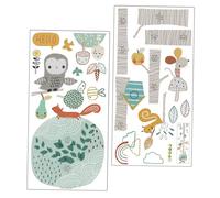 ifundom Sticker Mural Tableau de Croissance Animaux Colorés en Pvc pour Chambre D'garçon et Filles, Décor Créatif et Pratique, pour Chambres et Couloirs