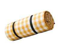 ifundom Tapis de Plage Léger Pliable Couverture de Plage Extérieure Épais Fibre Polyacrylique Jaune pour Camping Extérieur Loisirs
