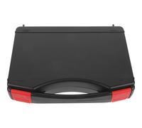 ifundom Valisette Boîte à Outils Rigide en Plastique Noir, Petite Mallette de Transport D'outils Robuste Grosse Capacité, Étui Pratique pour Rangement et Organisation