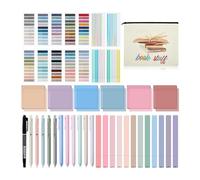 iFutniew Kit d'annotation de livre, trousse à crayons, 300 feuilles de notes adhésives transparentes, pour les amateurs de livres, cadeau pour les amateurs de livres, Annotateur, facile à utiliser,
