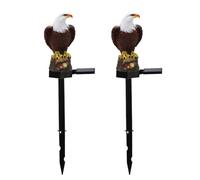 iFutniew Lot de 2 lampes solaires de jardin en forme d'aigle pour éclairage de pelouse