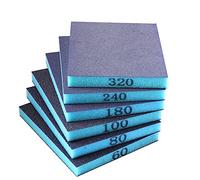 iFutniew Lot de 6 blocs de ponçage double face 60/80/100/180/240/320, grain humide et sec, double usage pour mur en bois et métal
