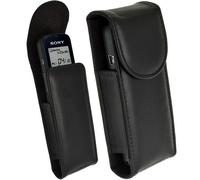 igadgitz U2468 Noir Cuir Véritable Etui Housse Case Coque Compatible avec Sony ICD Enregistreur numérique Vocal