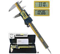 iGAGING Absolute Origin Pied à coulisse numérique 0-152 mm (0-6"), acier inoxydable IP54, port de sortie SPC/USB, modes pouce et métrique, étui, manuel