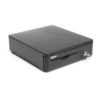 Iggual -Tiroir-Caisse IRON-10R - Caisse Enregistreuse Manuelle ou Automatique pour 4 Billets et 5 Pièces -Serrure à 3 Positions -Matériau Acier + Plastique - Usage Professionnel - Noir (38 x 33,5x9)
