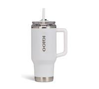 IGLOO TRAVEL MUG 32 gobelet isotherme 900ml inox avec paille - tasse étanche compatible boissons gazeuses, sans BPA - garde les boissons 12h chaudes & 48h froides, idéale en déplacement