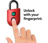 Cadenas empreinte digitale Padlock Lite Red