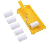 Igniport Ensemble de rouleaux de peinture Mini de 5 cm en mousse avec bac de récupération, convient à tous les types de peinture, peinture précise sur les coins et les petites surfaces (A)