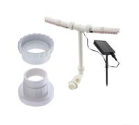 Igniport Fontaine solaire de piscine avec télécommande, fonction d'eau à double tête réglable, 6 modes d'éclairage pour piscines hors sol et creusées (2)