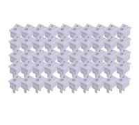 Ignition Starter pour Voiture Outils de voiture, interrupteur à bouton-poussoir à 2 broches SPST 6A 250V NO/Off, interrupteur à bascule pour bateau, maison et moto, Portable, petit(White -50pcs)