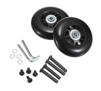 IGNPION roulettes de Valise avec vis Noires, 80 * 23mm, lot de 2 | Roues de Rechange, Roulettes silencieuses, Réparation de roulement, Pour Valise à Bagage, sac à dos à roulettes