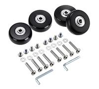 IGNPION Roulettes de Valise, Roues de Rechange, 45 * 18mm, Noir, lot de 4 | Roulettes silencieuses, Réparation de roulement, Pour Valise à Bagage, sac à dos à roulettes
