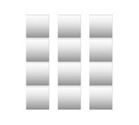 IGTOPS Miroir adhésif - Miroir à coller - Film miroir mural flexible - 0,2 mm d'épaisseur - Miroir autocollant pour salle de bain, salon, chambre à coucher, armoire (12, 15 x 15 cm)