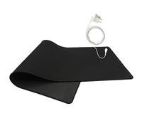 IGTOPS Tapis de mise à la terre, 33 x 60 cm, noir, uni, antistatique, pour bureau, table, canapé