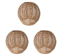 IGUATU Lot de 3 abat-jours en rotin tissé à la main pour