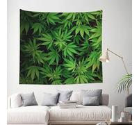 igyhuij Feuilles de Cannabis Tapisserie Murales, Tenture Murale Feuilles de Cannabis Psychédélique Nature Decoration Tapestry, 3D Tenture Murale pour Salon Chambre Tapestry 150x200 cm ss6446