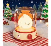 IHALO Veilleuse DIY pour enfants, machine à bruit blanc, veilleuse pour bébé - Jolie lampe à kérosène - Lumière flamme en silicone - 5 sons apaisants - Lumière d'allaitement à intensité variable