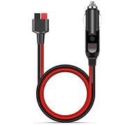 iHaospace Voiture allume-cigare plug à 45A Anderson adaptateur câble, 16AWG Anderson à voiture compatible avec Ecoflow Delta Pro sortie Jackery explorer 1000 Powerstation