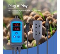 IHC-200 Régulateur d'humidité WLAN avec contrôle intelligent par application, double écran numérique et connexion pour hygromètre