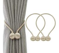 IHClink Embrasses à Rideaux Embrasse Rideau Aimantée Tressage Magnétiques Rideaux Boucle (Beige)
