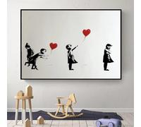 IHHGNB Affiche/Impression sur toile « The Girl Lost Love » de Banksy, art urbain, décoration murale pour salon (80 x 120 cm/Sans cadre)