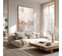 IHHGNB Affiche murale Wabi Sabi sur toile texturée neutre, impression de peinture abstraite minimaliste pour salon (60 x 80 cm (24 x 31 po) / sans cadre)