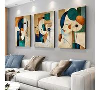 IHHGNB Lot de 3 toiles abstraites vintage sans cadre, affiches d'art mural rétro pour chambre ou salon (50 x 70 cm x 3 / Sans cadre)